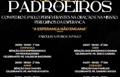 Novena dos Padroeiros São Pedro e São Paulo 2024.Imagem: cartaz de divulgação.