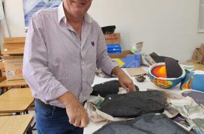 Fósseis estão sendo tratados, catalogados e armazenados no Laboratório de Geologia da Unicentro, no Câmpus Irati.