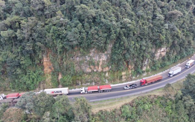 BR 277 terá operações de ‘Pare e Siga’ a partir desta segunda-feira na Serra da Esperança